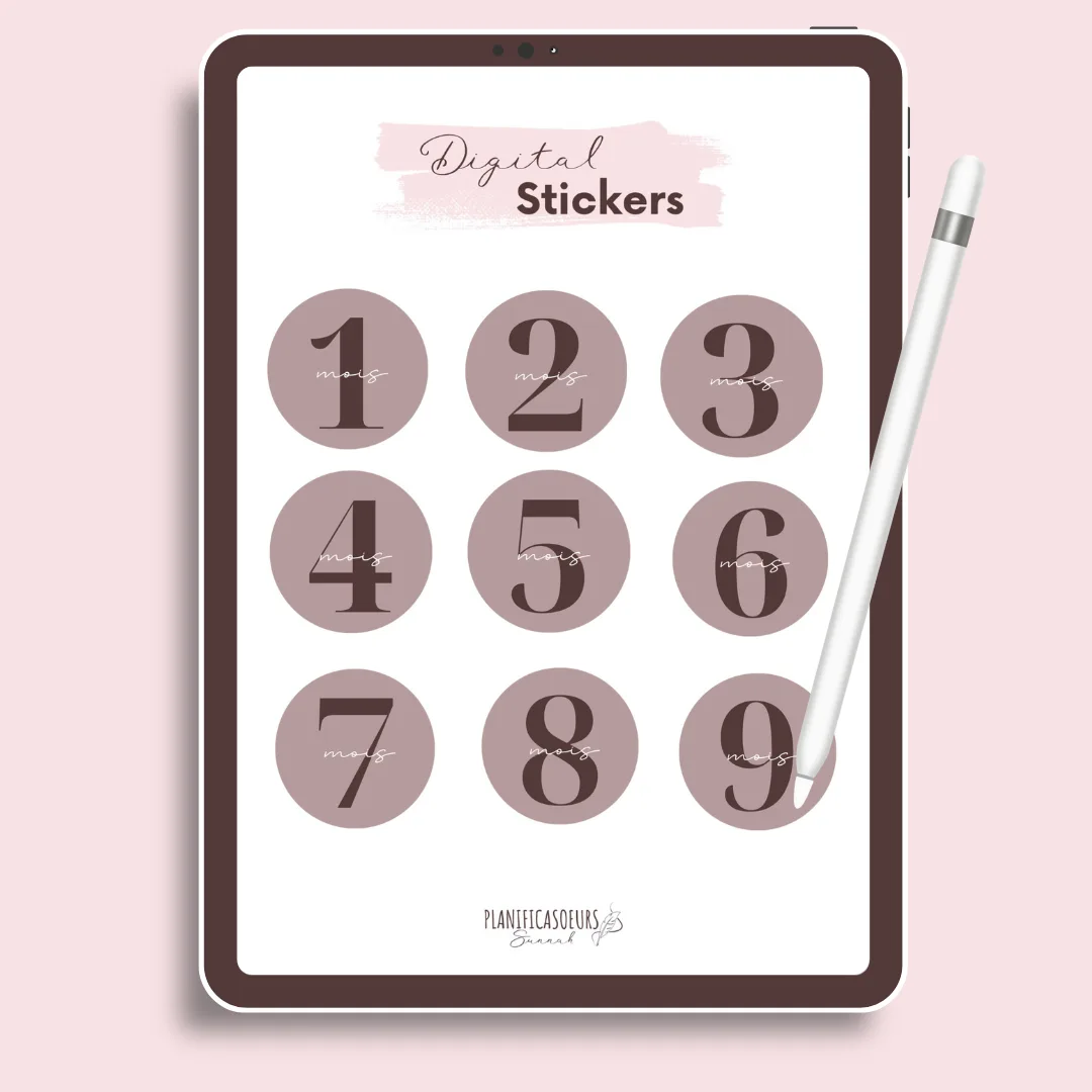 digital planner stickers digitaux numériques planificasoeurs sunnah france français grossesse