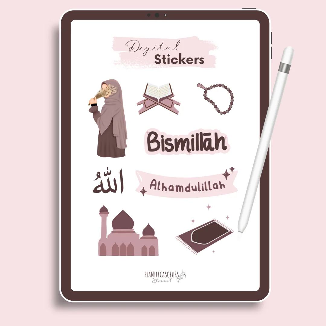 digital planner stickers digitaux numériques planificasoeurs sunnah france français jumouah jumua islam islamique