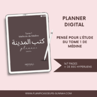 Planner digital français Planificasoeurs sunnah PLANIFICATEUR numérique muslim musulman religieux islamique langue arabe langue arabe tome de Médine 1 méthode